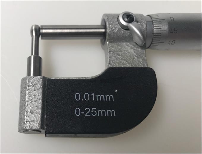 Rohrwanddicken-Messschraube Ø >4,7 mm Messbereich 0-25 mm Mikrometer 